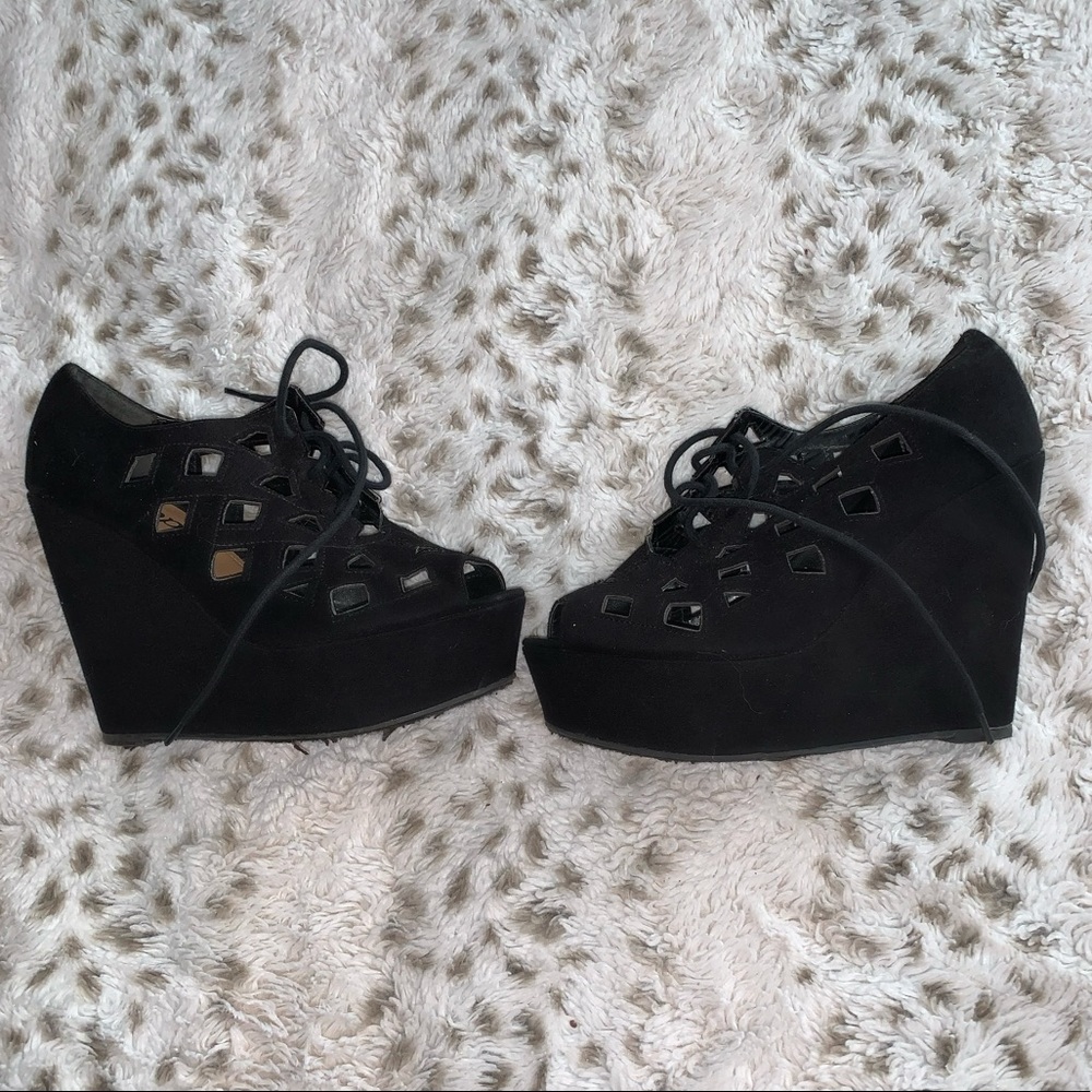 Deb Black Wedges